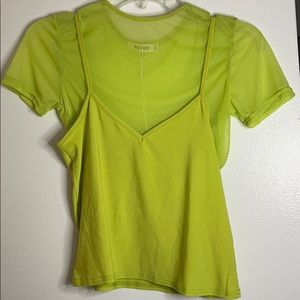 Lime green top